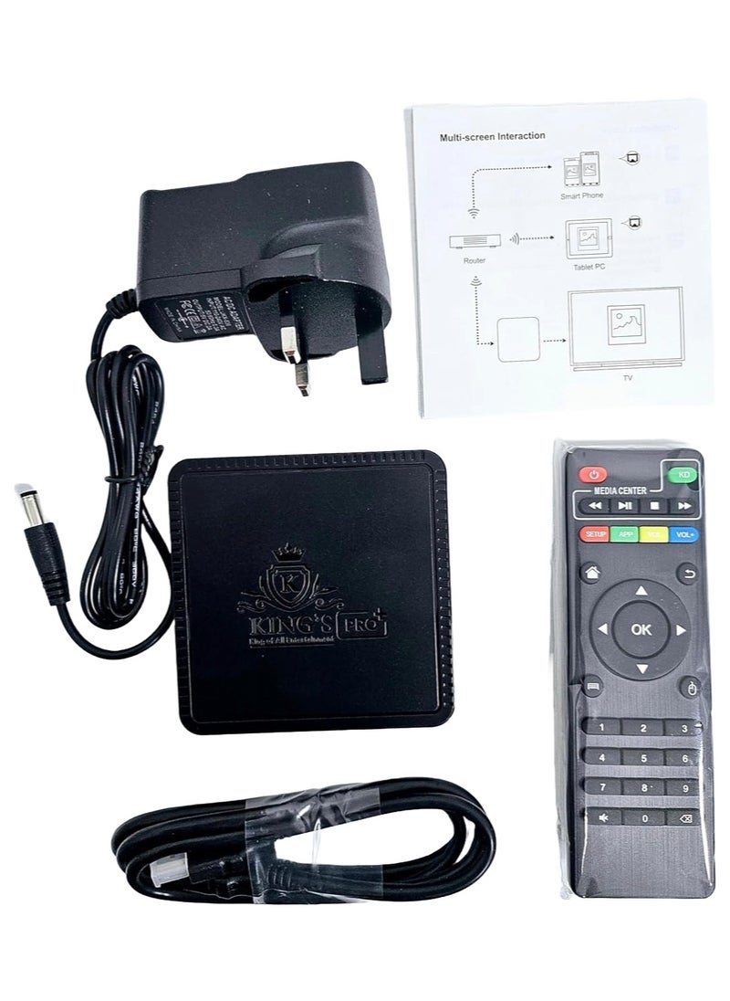 Generic - King's Pro Plus Special Edition 2024 TV Box – 14K Ultra HD, 32GB RAM, 512GB Storage | Android 14.0 | Live Channels Worldwide & Latest Movies/Series from OTT Platforms | 1-Year Free Subscription - Image 1