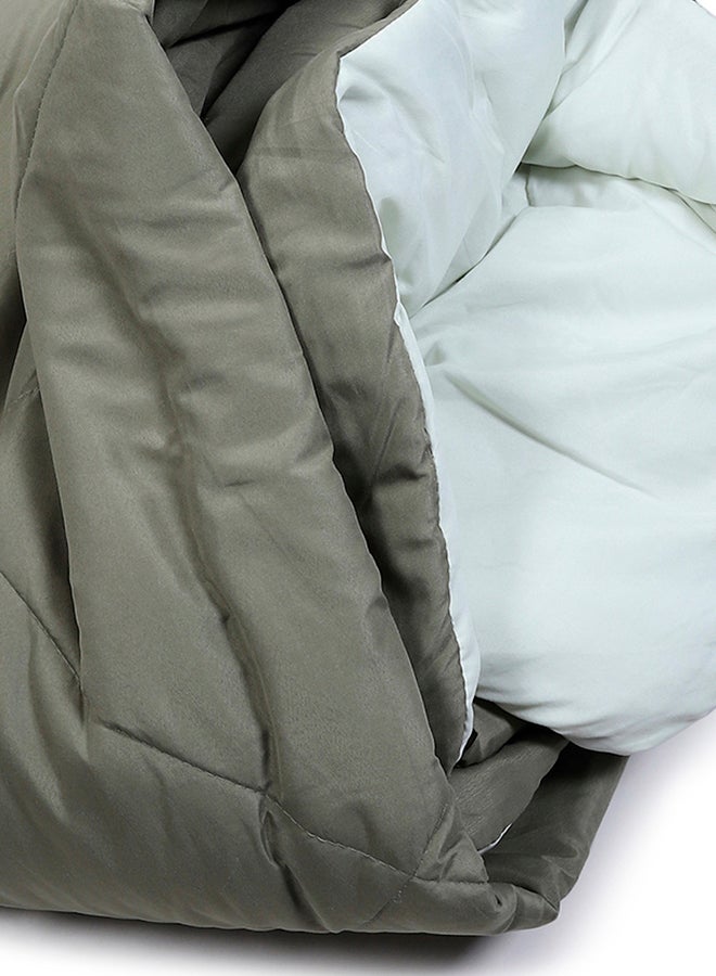 Status Contract Reversible Solid Comforter Double Bed Blanket for Winter//Double/GSM- 220, Green, 160 X 220 Cm - Image 3