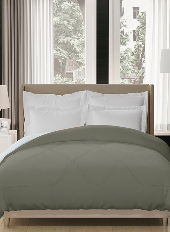 Status Contract Reversible Solid Comforter Double Bed Blanket for Winter//Double/GSM- 220, Green, 160 X 220 Cm - Image 1