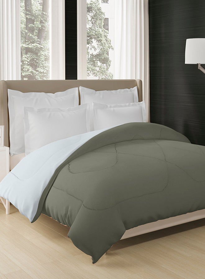 Status Contract Reversible Solid Comforter Double Bed Blanket for Winter//Double/GSM- 220, Green, 160 X 220 Cm - Image 2