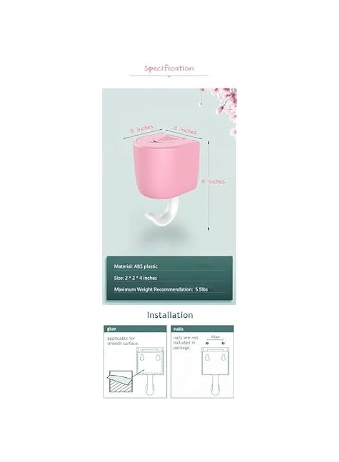 Cute Peek-A-Boo Hooks, Self Adhesive, Pop up Animal Decorative for Kids Boys Girls, for Key Coat Robe Towel, 4 Pack (Animals) - Image 4