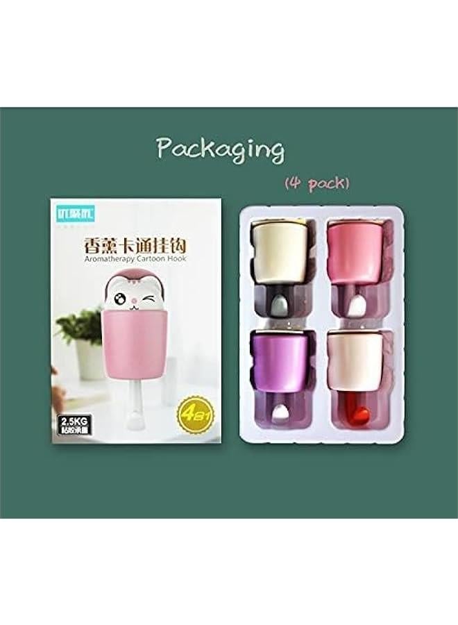 Cute Peek-A-Boo Hooks, Self Adhesive, Pop up Animal Decorative for Kids Boys Girls, for Key Coat Robe Towel, 4 Pack (Animals) - Image 5