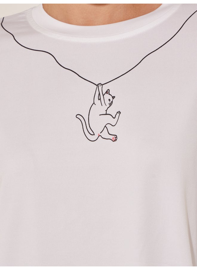 Take Two Take Two Relaxed Fit Round Neck Graphic T-shirt  - Image 4
