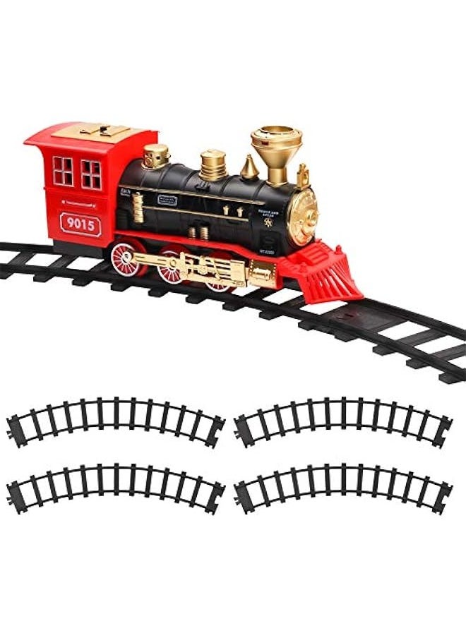 4 Pcs Train Tracks Accessories Curved Train Track Railroad Building Toy Railway Rail with 14 Snaps 9015 Trains Set,Gifts for 3 4 5 6 7 8+ Year Old Kids (Size：6cm-2.36in)  - Image 1