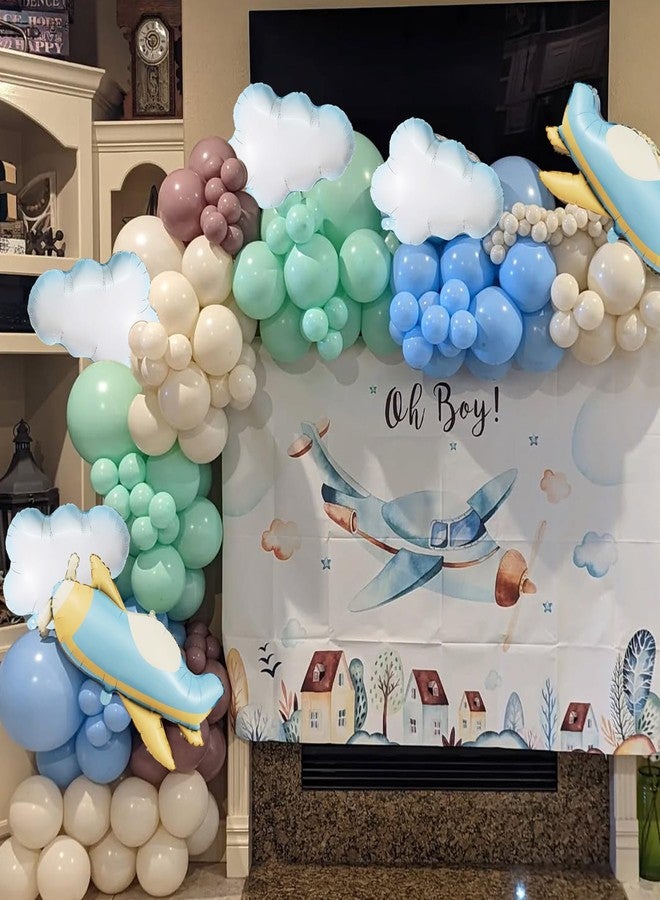 KHC-KHF Airplane-Balloons Cloud-Balloon 8PCS 31in Matte Airplane Foil Balloon 30in Cloud Balloons Birthday Party Baby Shower Wedding Graduation Travel Decoration - Image 5
