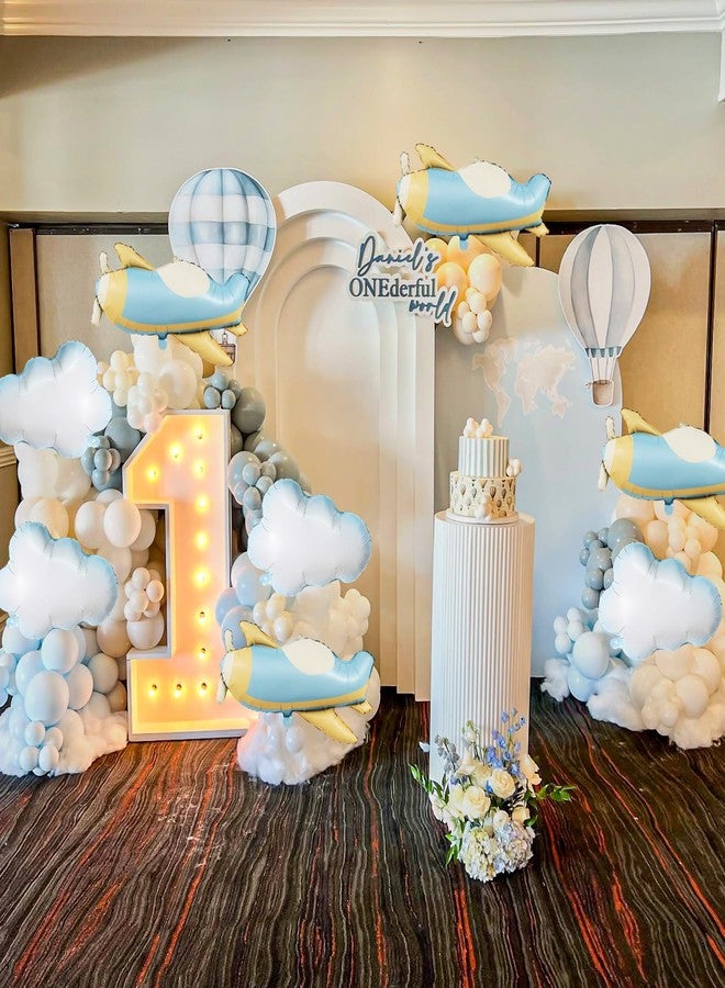 KHC-KHF Airplane-Balloons Cloud-Balloon 8PCS 31in Matte Airplane Foil Balloon 30in Cloud Balloons Birthday Party Baby Shower Wedding Graduation Travel Decoration - Image 4