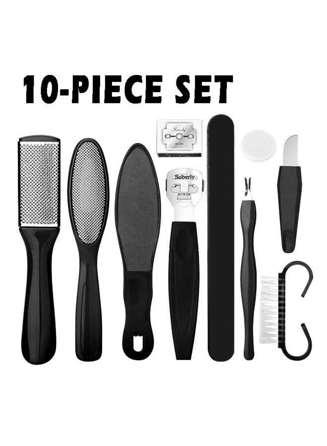 Generic 10Pcs Pedicure Tool Set Foot File Peeling Exfoliating Calluses Foot Scrubbing Brush Dead Skin Removal Foot Care ZH