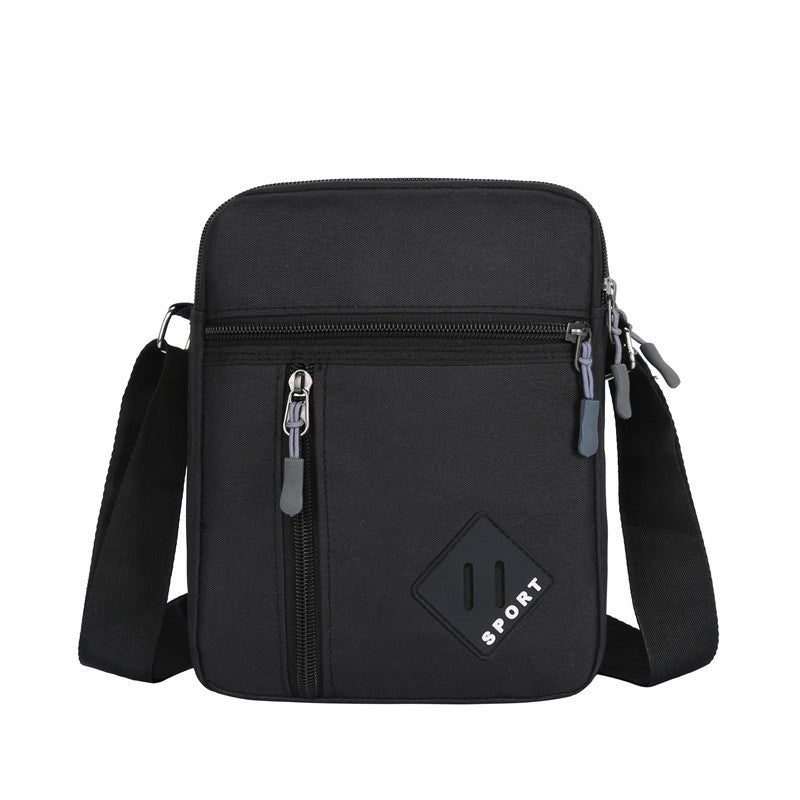 Fashionable Mens Crossbody Bag High Capacity Black 
