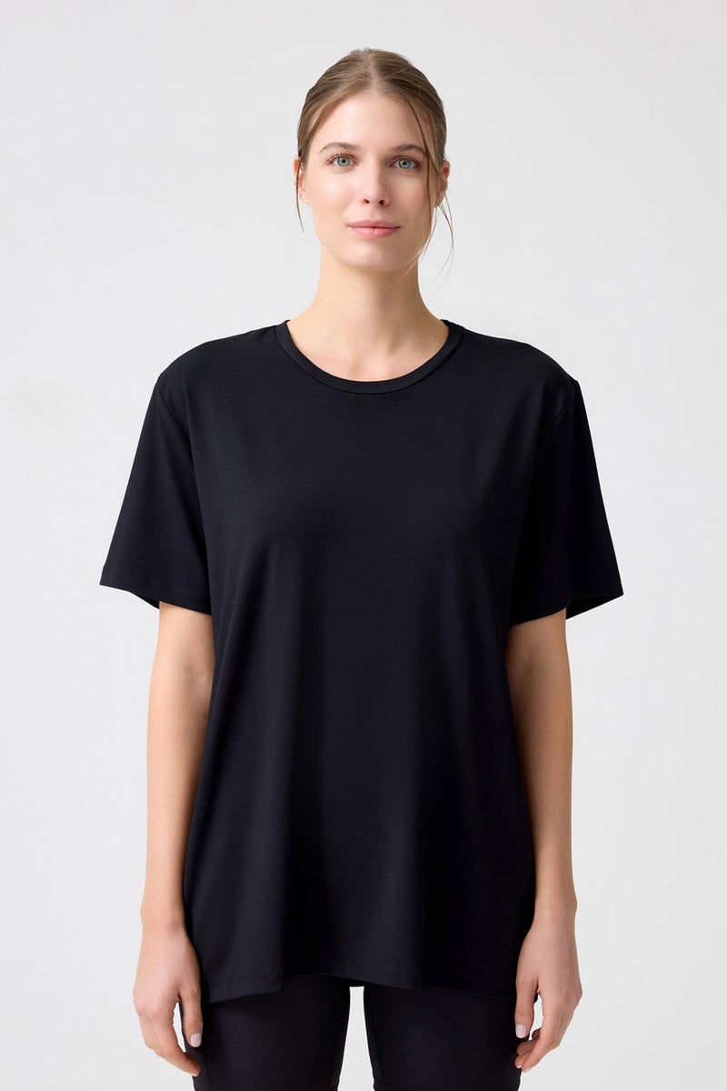 Los Ojos x Melodi Black Oversize T-Shirt Boyfriend T-Shirt  - Image 1