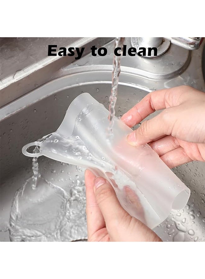 واي جيه 6 قطع أغطية تصريف سيليكون مقاس 15 × 15 سم ، مناسبة لأحواض الاستحمام والمطابخ والحمامات ، وحصائر منع رائحة المجاري ، وسدادات تصريف مزيلة للروائح الكريهة ، وسدادة رائحة التصريف بيضاء - Image 5