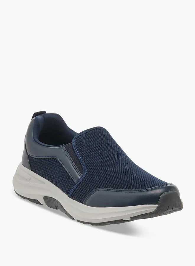 Men Panelled Slip-On Loafers with Pull Tabs