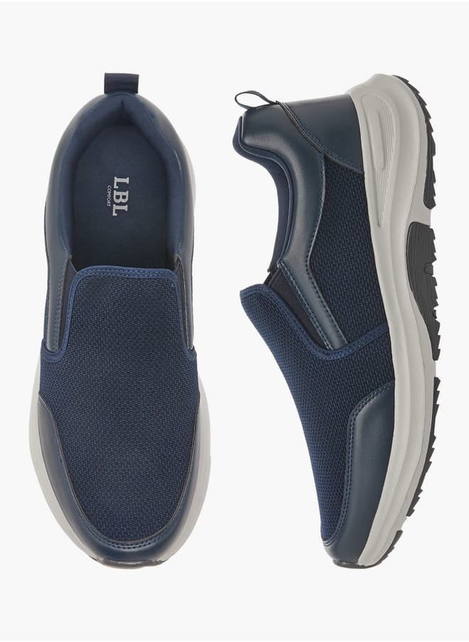 LBL by Shoexpress Men Panelled Slip-On Loafers with Pull Tabs  - Image 1
