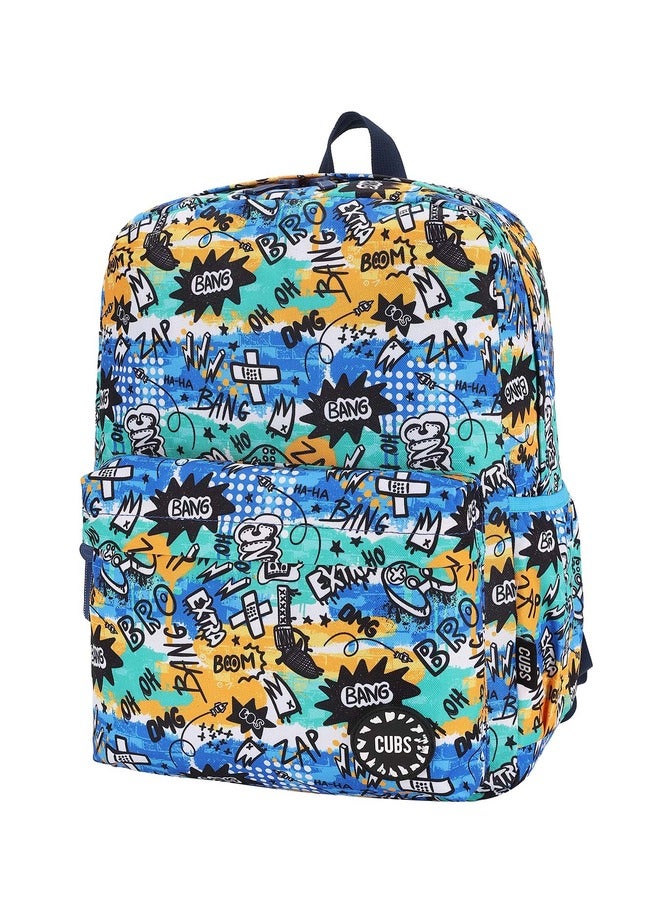 CUBS Printed Waterproof Kids 28L Backpack With Zip Closure Ideal For 6-12 Years Age Group Compatible With 15 Inch Laptop - Image 2