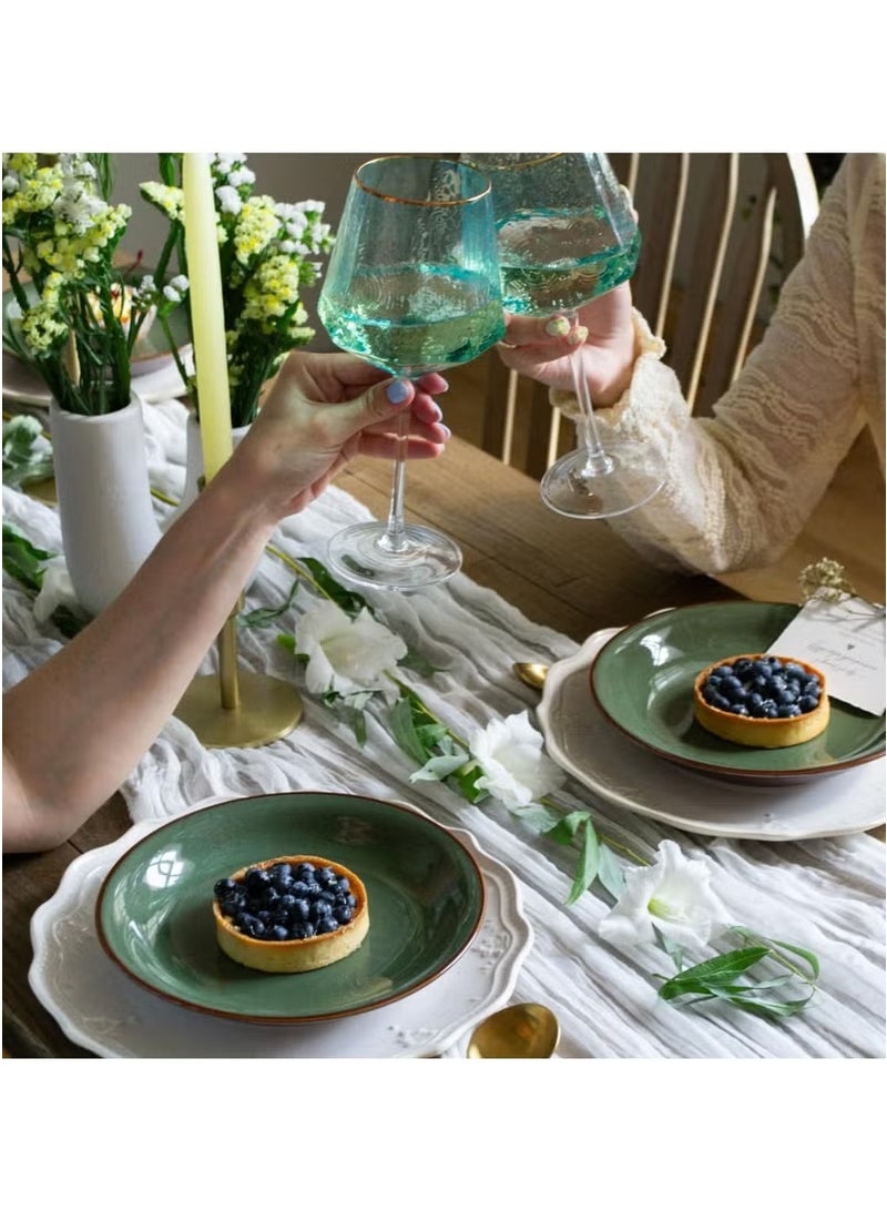 الجيموسي مفرش طاولة، مفرش مائدة من الشاش على الطراز البوهيمي لحفلات الزفاف، وحفلات الزفاف، وحفلات استقبال المولود الجديد، وتزيين طاولات حفلات أعياد الميلاد - Image 3