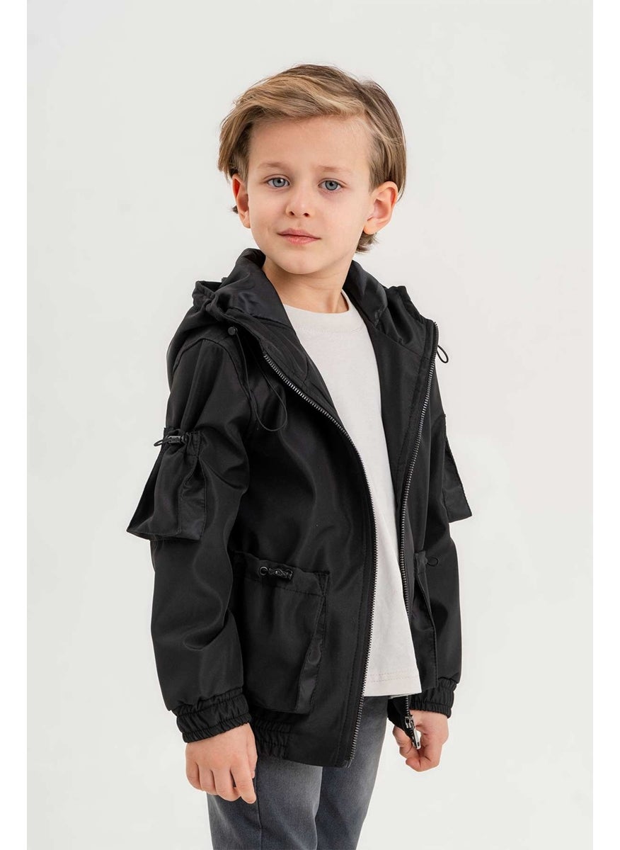 Gold Class Kidswear Double Pocket Hooded Lined Waterproof Boys Jacket  - Image 4