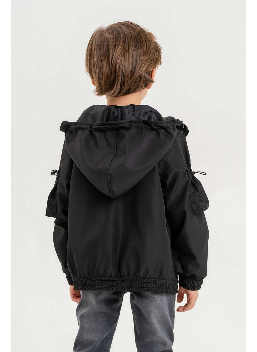 Gold Class Kidswear Double Pocket Hooded Lined Waterproof Boys Jacket  - Image 5