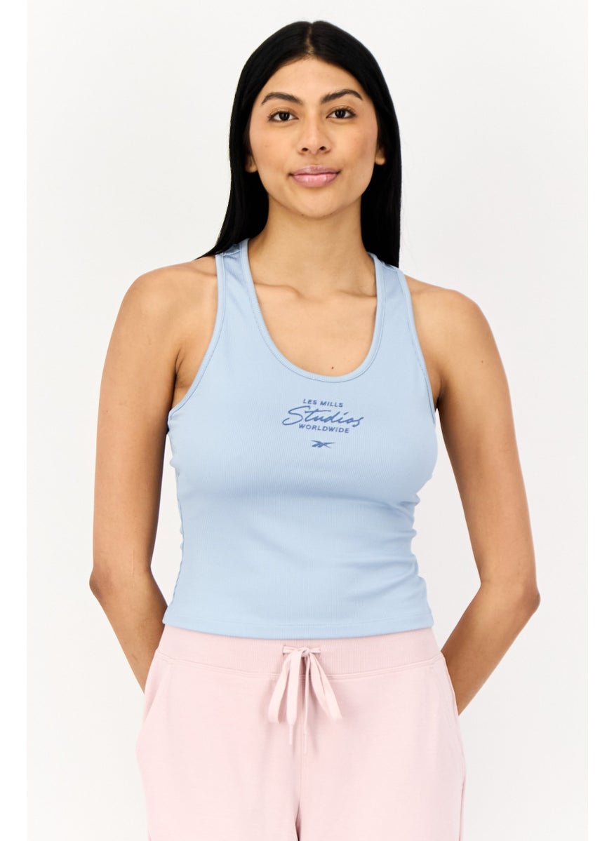 Reebok Women Sportswear Fit Sleeveless Outdoor Tank Top, Light Blue  - Image 1