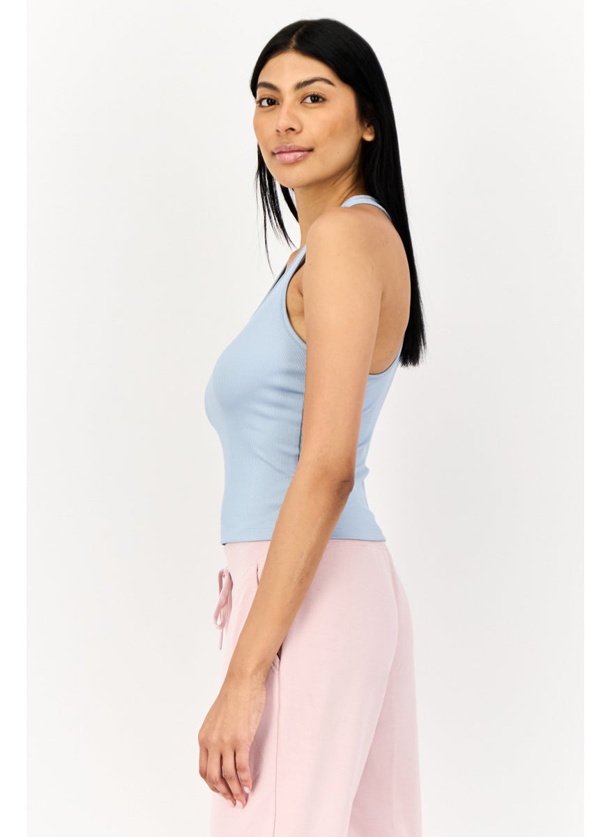 Reebok Women Sportswear Fit Sleeveless Outdoor Tank Top, Light Blue  - Image 2