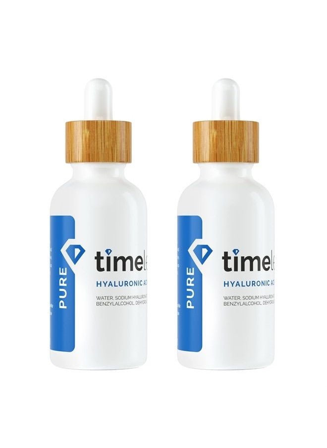 Timeless Skin Care The Original Hyaluronic Acid Serum 100% Pure (4 OZ) - 2 Bottles of 2oz  - Image 1