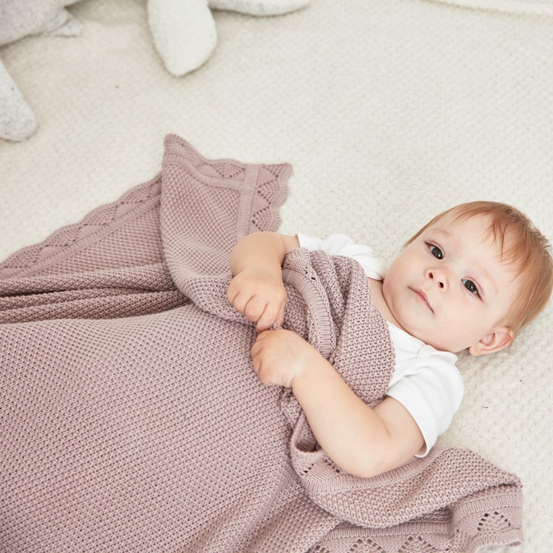 Norwegian Cotton Knit Baby Blanket Lotus root starch 