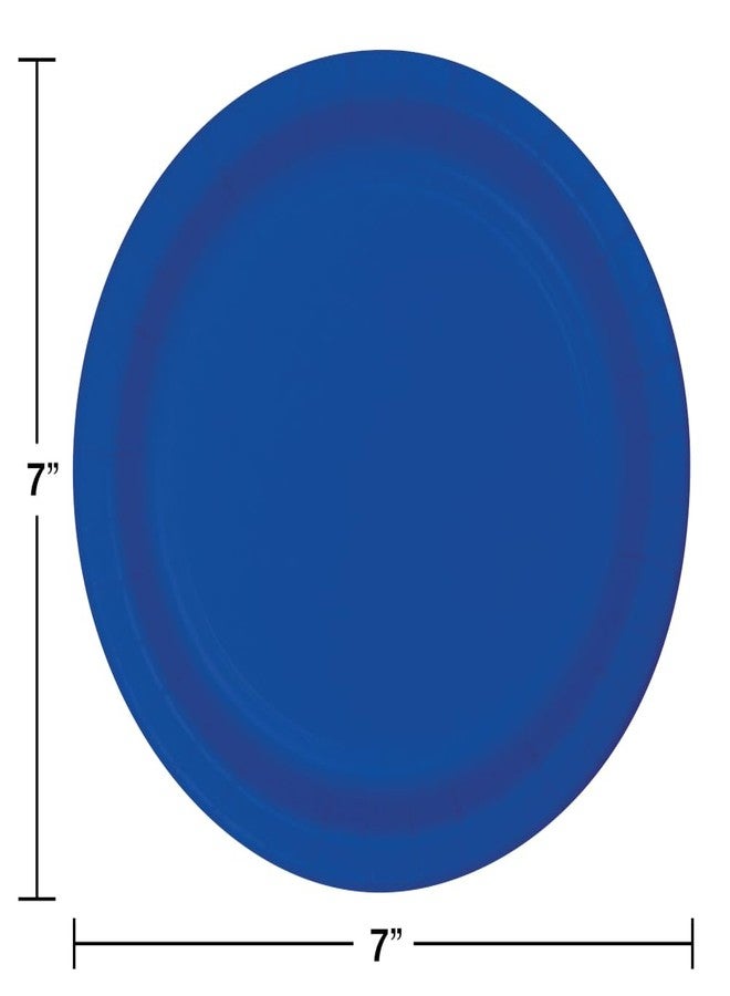 Creative Converting Touch of Color 24 Count 6.75" Lunch Plate, Cobalt - Image 2