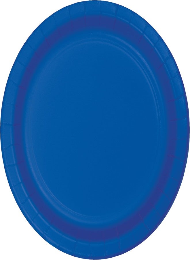 Creative Converting Touch of Color 24 Count 6.75" Lunch Plate, Cobalt - Image 1