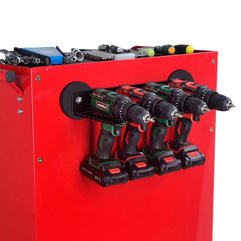 ULIBERMAGNET Power Tool Organizer, Utility Storage Rack Shelf with Screwdriver Holder,Wall Mount Heavy Duty Cordless Drill Holder,Removable Tool Rack Suitable for Garage, Workshop and Warehouse - Image 1