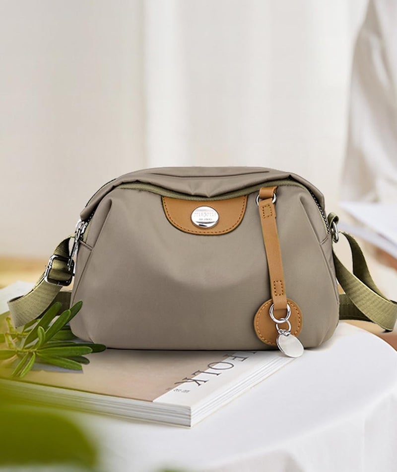 Hiflyer Trendy Nylon Crossbody Bag - Small Shoulder Bag for Women (Khaki) - Image 2