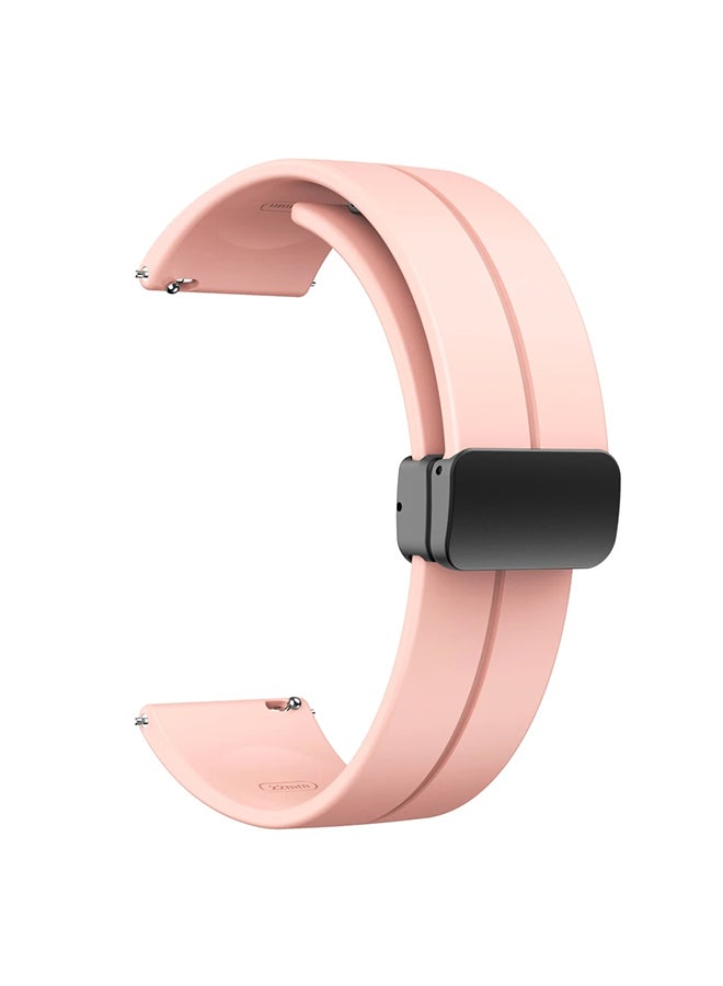 دوسالا حزام ساعة سيليكون لـ CMF بواسطة ساعة ناثينغ برو/ساعة برو 2، سوار الحزام، مشابك قابلة للطي مغناطيسية، شرائط استبدال ناعمة من السيليكون للرجال والنساء - رمال وردية - Image 1