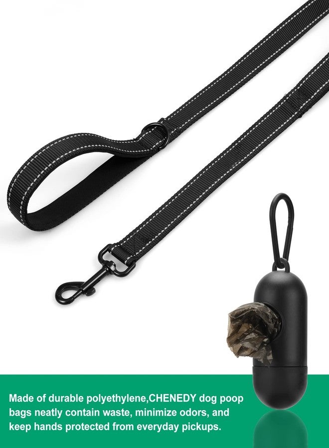 CHENEDY Heavy Duty Double Handle Leash - Reflective Training Lead, Perfect for Medium to Large Dogs (5FT, Black) - Image 2