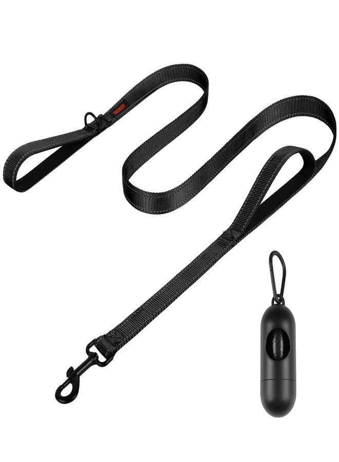 CHENEDY Heavy Duty Double Handle Leash - Reflective Training Lead, Perfect for Medium to Large Dogs (5FT, Black) - Image 1