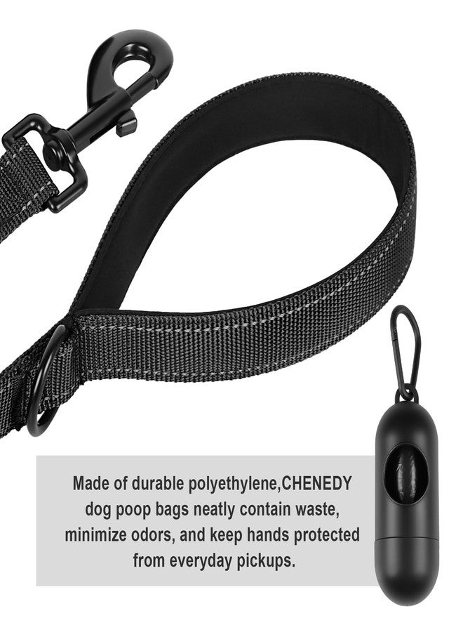 CHENEDY Heavy Duty Double Handle Leash - Reflective Training Lead, Perfect for Medium to Large Dogs (5FT, Black) - Image 3