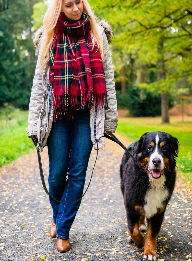 CHENEDY Heavy Duty Double Handle Leash - Reflective Training Lead, Perfect for Medium to Large Dogs (5FT, Black) - Image 4