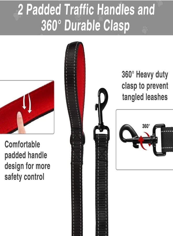 CHENEDY Heavy Duty Double Handle Leash - Reflective Training Lead, Perfect for Medium to Large Dogs (5FT, Black) - Image 5