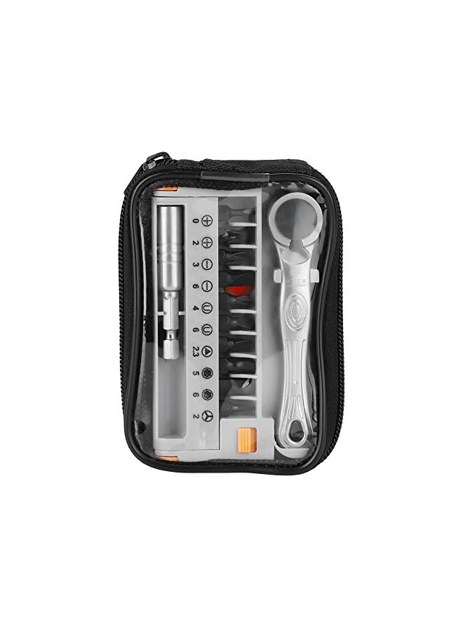 IAF wrench screwdriver bit set, portable mini quick ratchet socket wrench, 1/4 inch drive bit, vanadium steel hand repair tool for home appliances. - Image 2