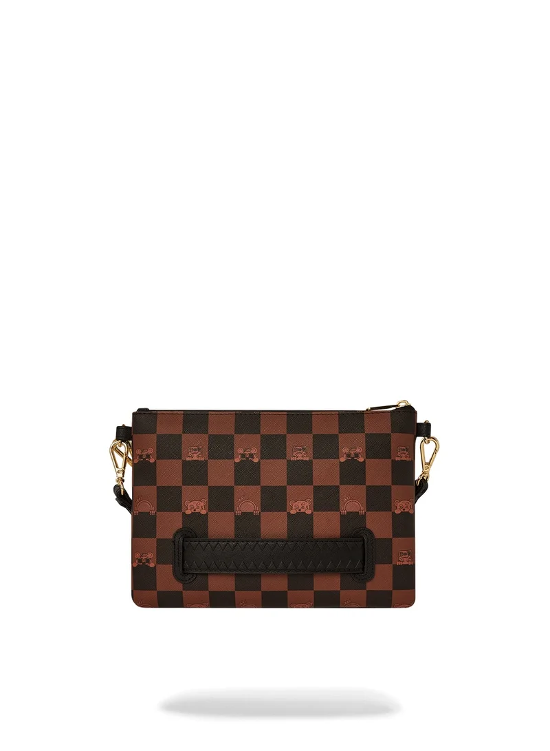 SPRAYGROUND PEEKING CHARACTER CHECK POUCHETTE