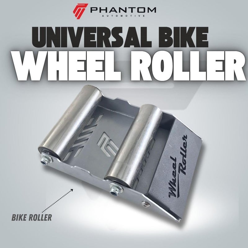 Phantom Heavy-Duty Wheel Roller Variation - Non-Slip Paddock Stand Universal For Bikes Up To 220kg – Quick & Easy Chain Maintenance Tool (Grey) - Image 2