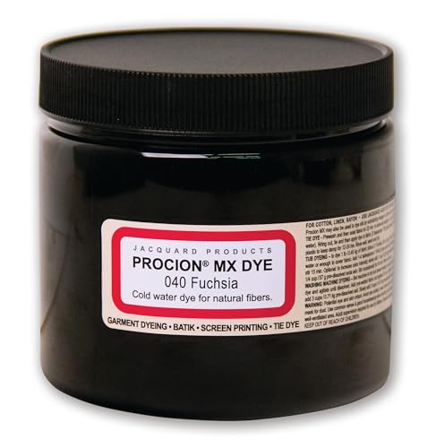 Jacquard Procion MX Tie Dye Powder Fuchsia, 8 Ounce Jar for Fabric and Clothing | Permanent and Washfast - Image 1