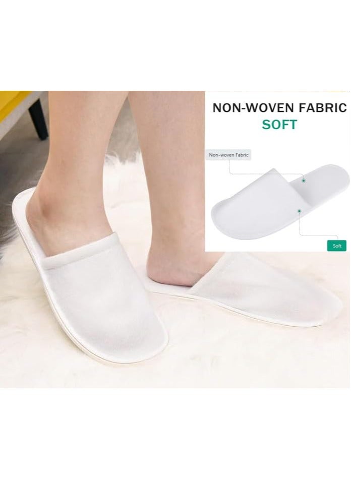 VINSTAR 20 Pairs Disposable Closed Toe Slippers - Fluffy 5mm EVA, Non-Slip, Unisex, Eco-Friendly Indoor Slippers for Hotel, Home, Travel & Spa, Fits up to US Men Size 10 and Women Size 11 - Image 5