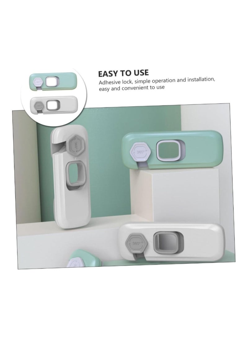 3 Pcs - Multicolor Child Proof Refrigerator Lock Child Safety Lock Baby Safety Freezer Door Lock Anti Pinch Drawer Lock for Fridges, Cabinets, Drawers, Doors and More (Multi-Color)  - Image 1