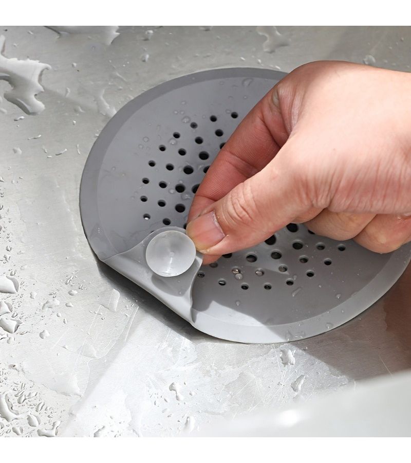 Black Hair Catcher for Kitchen Bathroom Drain No Clog Easy Clean - Image 1