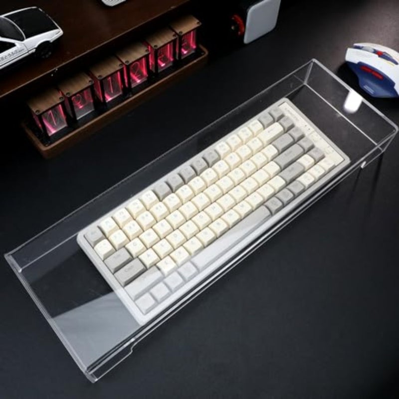 Acrylic Keyboard Cover - Clear Anti-Cat Protector for Standard Size PC Computer Desktop Tablet 18.5x5.9x1.8 Inch - Image 4