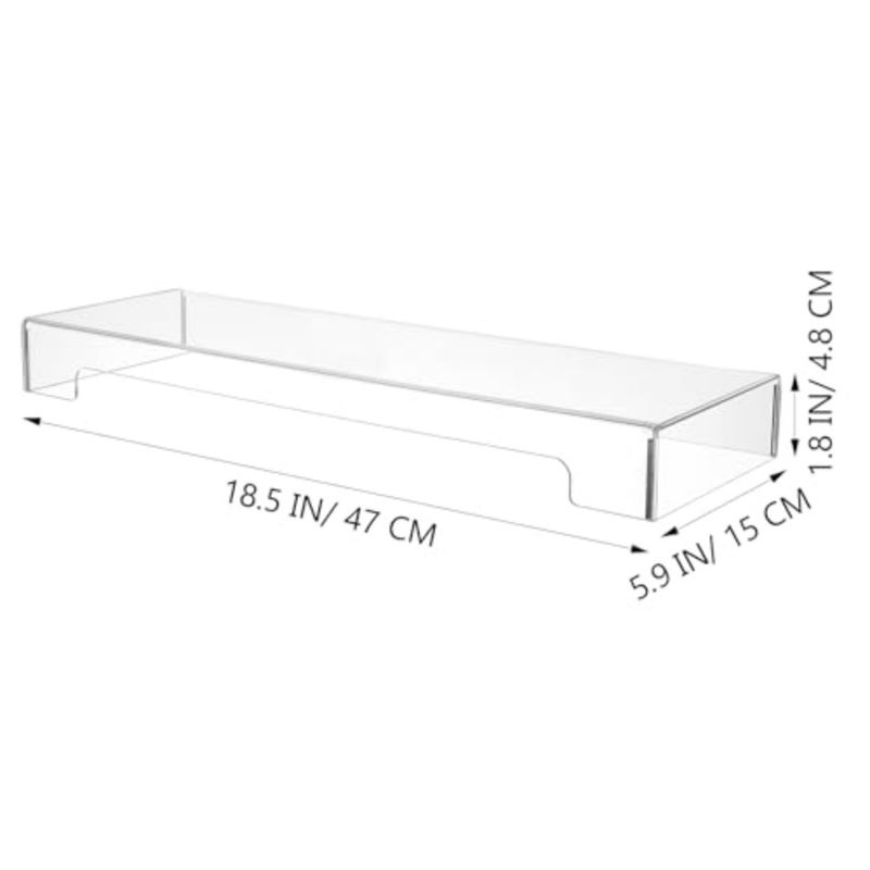 Acrylic Keyboard Cover - Clear Anti-Cat Protector for Standard Size PC Computer Desktop Tablet 18.5x5.9x1.8 Inch - Image 2