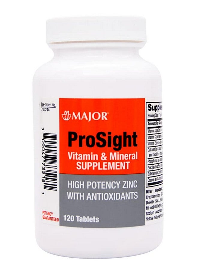 Major Pharmaceuticals Major Prosight Vitamin And Mineral Supplement High Potency Zinc With Antioxidants 120 Tablets - Image 2