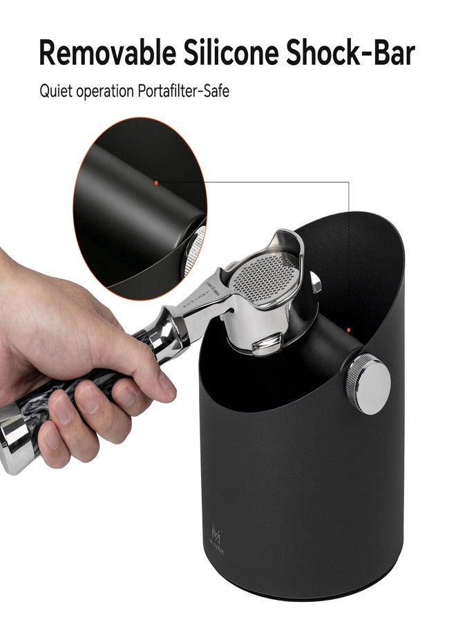 MUVNA Knock Box Espresso Accessories - 15 Espresso Pucks Steel Espresso Machine Tools for Coffee Ground with Removable Knock Bar, Non-Slip Base, Anti-Splash Coffee Puck Bin for Barista, Black - Image 4