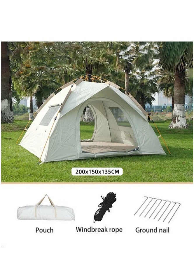 Snooe Double Camping Tent,Automatic Tent,Waterproof Breathable Removable Instant Tent,Quick Setup and Storage,Suitable for Beach/Camping/Family/Outdoor Family Tent - Image 4