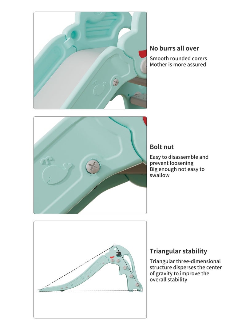 FULL JOY Safe Plastic Kids’ Slide with Cute Design – Suitable for Indoor or Garden Use, Easy to Assemble with Comfortable Steps – Perfect for Fun and Safe Playtime for Children – Dimensions: 175 × 81 × 42 cm - Image 5