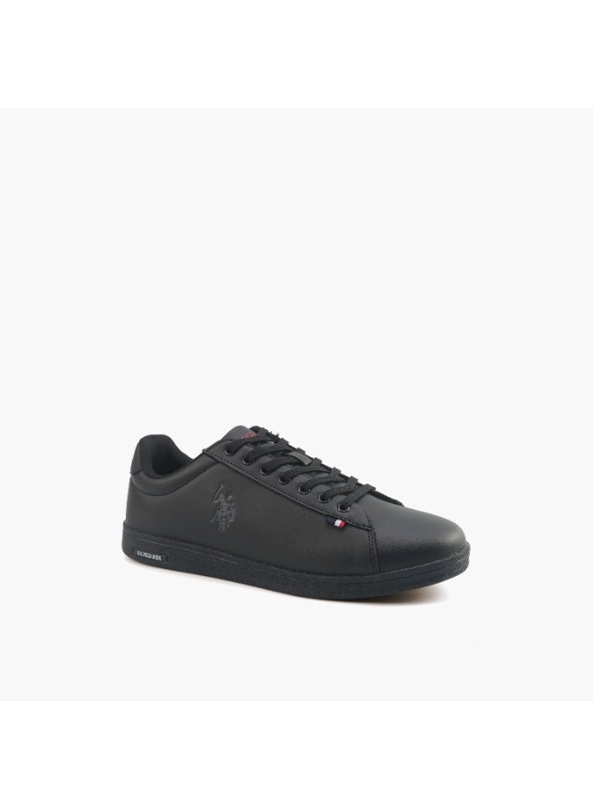 U.S. Polo Assn. Men’s Black COSTA GLB 6FX Sneakers – All-Black Monochrome Classic Lace-Up Shoes - Image 1