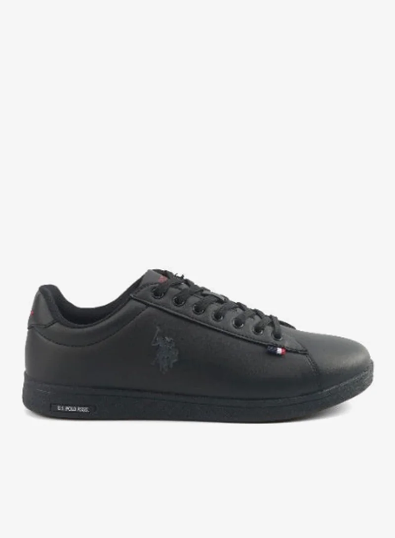 U.S. Polo Assn.  U.S. Polo Assn. Men’s Black COSTA GLB 6FX Sneakers – All-Black Monochrome Classic Lace-Up Shoes for Men | Best Price UAE