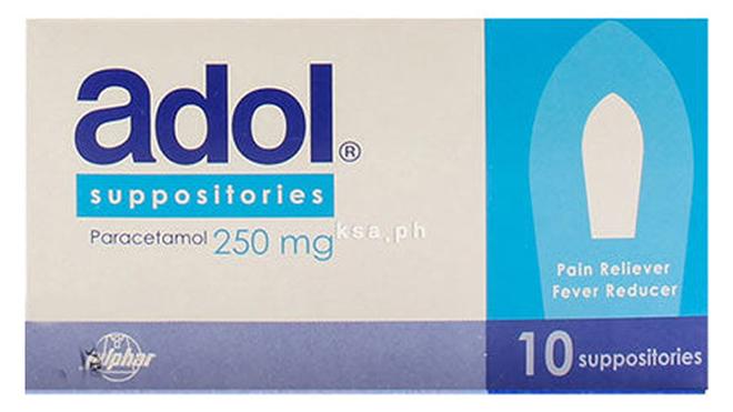 Suppositories 250Mg 10S